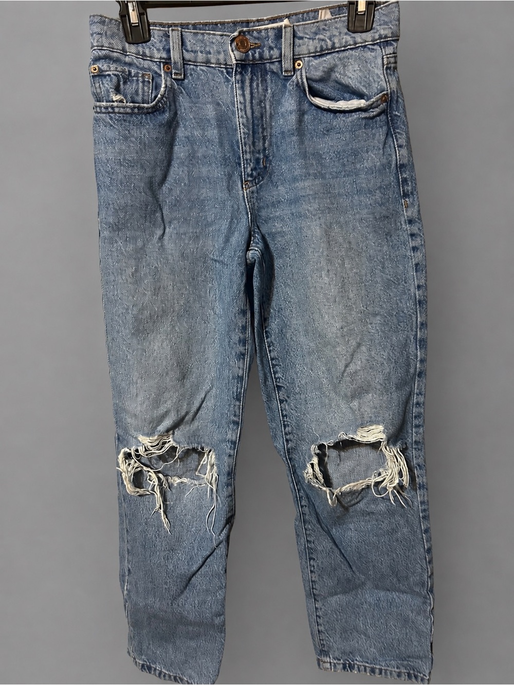 Garage Light Blue Distressed Boyfriend Jeans